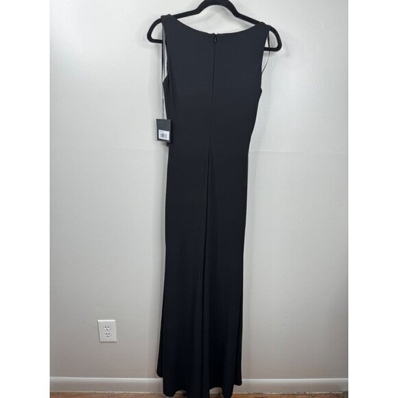 MAC DUGGAL 26513 Ruched Jersey Gown Maxi Dress in Black Classic Size 0 New - Picture 5 of 6